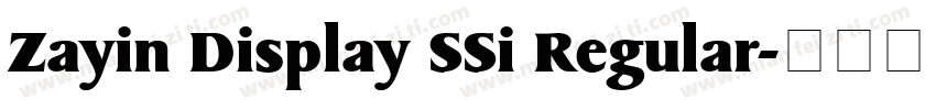 Zayin Display SSi Regular字体转换